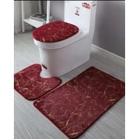 Mylhogar - Juego De Alfombras De Baño 3 Piezas Marmol Suave