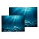 thumbnail image 3 of 2 Piezas Acuario 3D Pegatina De Fondo Pecera Decoración De La Pared Pintura PVC S M, 3 of 5