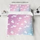thumbnail image 1 of v2572 Bed Sheets pcs Rainbow Unicorn Moon Cloud Print Bedding Set,Soft,For Bedroom, Guest Room (*Duvet Cover *Pillowcase, Without Core) 3-Piece Bedding Set (1 Duvet Cover + 2 Pillow Shams) Bed Sheet, 1 of 5