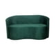 thumbnail image 1 of Sofa Curvo Felpa Verde Oscuro, 1 of 3