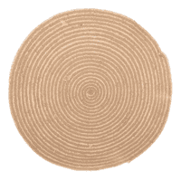 Genérico - Alfombra Circular Yute 90Cm Beige Diseño Tela Modelo 95