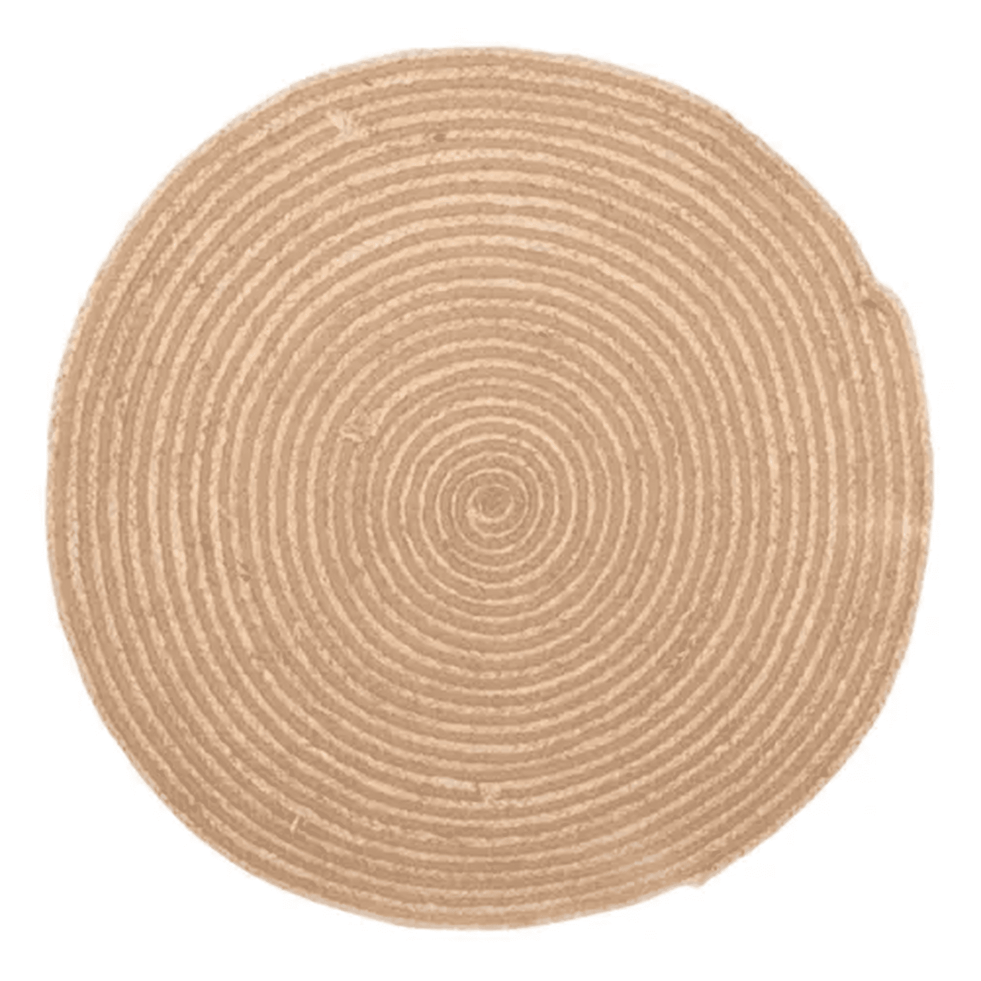 Genérico - Alfombra Circular Yute 90cm Beige Diseño Tela Modelo 95