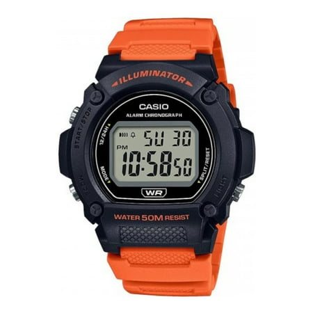 Reloj Digital Naranjo Casio W-219H-4Av