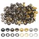 thumbnail image 1 of Uxcell 400Pcs Kit de Ojales Pequeños de Metal 4mm/1/6" Agujero para Proyectos DIY, 1 of 7