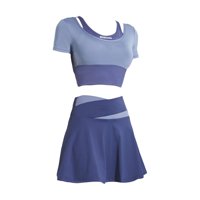 Magideal - Faldas De Entrenamiento Para Mujer, Faldas De Tenis De Manga Corta Para Mujer, Faldas Pantalón De Golf Atléticas Elásticas, Traje De Yoga, Ropa Deport