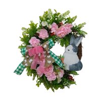 Bothyi - Guirnalda De Primavera De Pascua Rosa Rosa Con Lazo Para Decoración Del Hogar