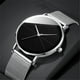 thumbnail image 4 of Stylish Round Quartz Watch with Geo Dial Analog Mesh Strap - Perfect for Men and Women!, 4 of 5