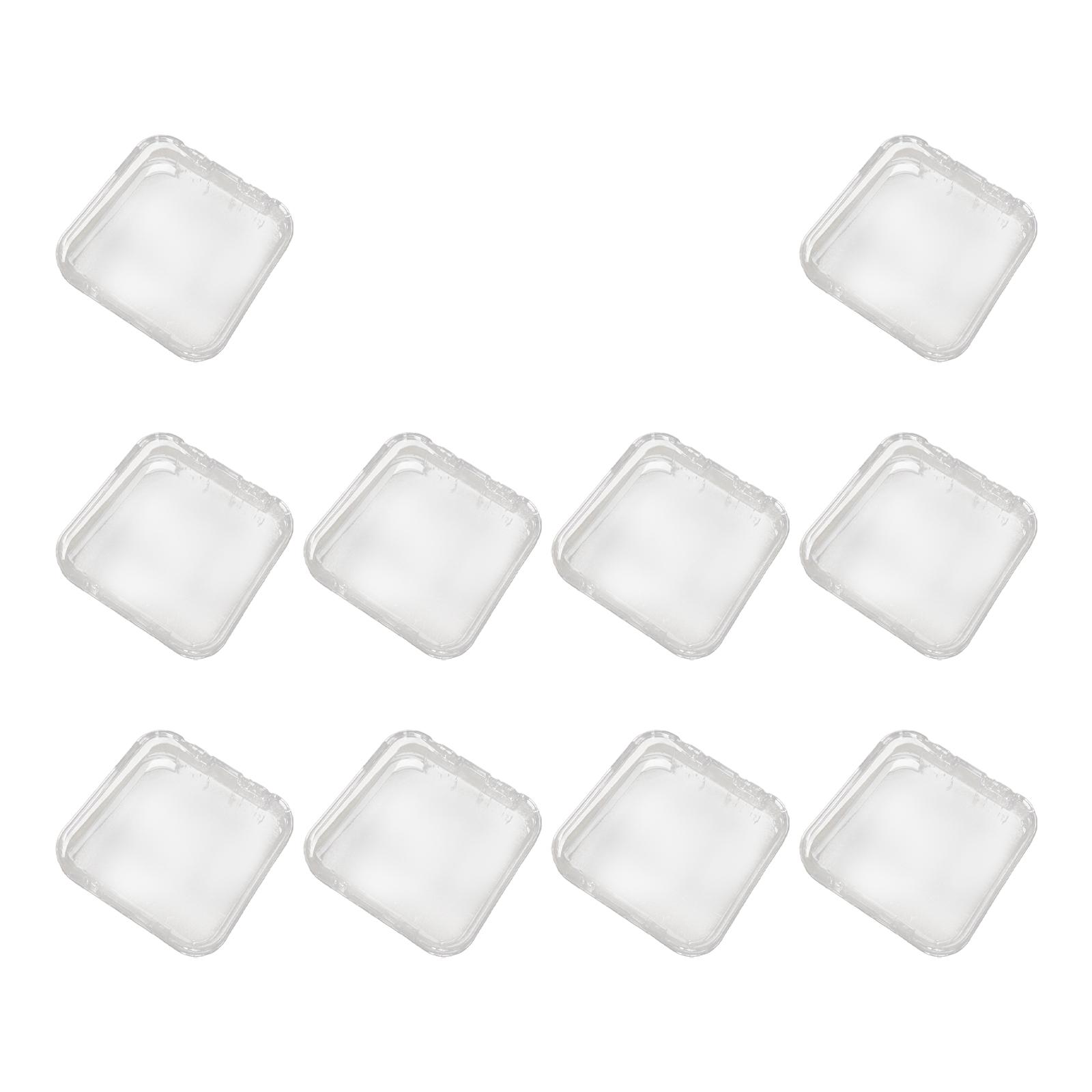 Ioensy - 10 Unidades De Cajas De Embalaje Para Uñas A Presión Para Almacenamiento De Uñas Diy, Exhibición De Puntas De Uñas L Transparente