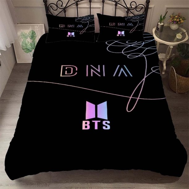 BTS Bangtan Boys Quilt Duvet Cover Set Bed Linen Home Textiles Kids3-Piece Bedding Set