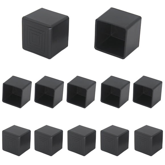 Tapones Protectores De Goma Para Patas De Silla 25x25 Mm 12 Piezas