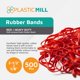 thumbnail image 2 of Bandas de goma PlasticMill paquete de 500 9 cm rojo 0,45 kg, 2 of 5