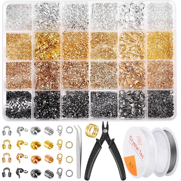 Kit Acejoz para bisutería con cuentas de crimpado, 2165 piezas