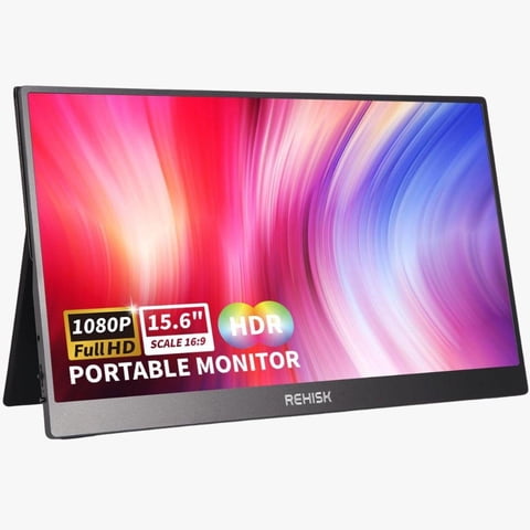 Rehisk - Monitor Portátil 15.6 Fhd - Pantalla Para Pc O Consolas (Smart Cover)