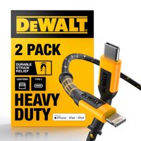Cable Lightning A Usb Dewalt Trenzado Reforzado 1.8 M