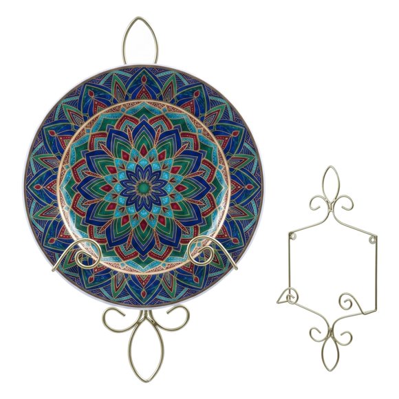 Portaplato de Pared MyGift 41 cm Tono Latón – Alambre Metálico