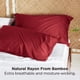 thumbnail image 3 of Fundas de almohada Bedsure King Size, refrescantes, rayón y bambú, color rojo, 3 of 8