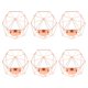 thumbnail image 2 of 6Pcs 3D Geometric Wedding Party Candelero Vela Tealight Holder Rose Gold, 2 of 6