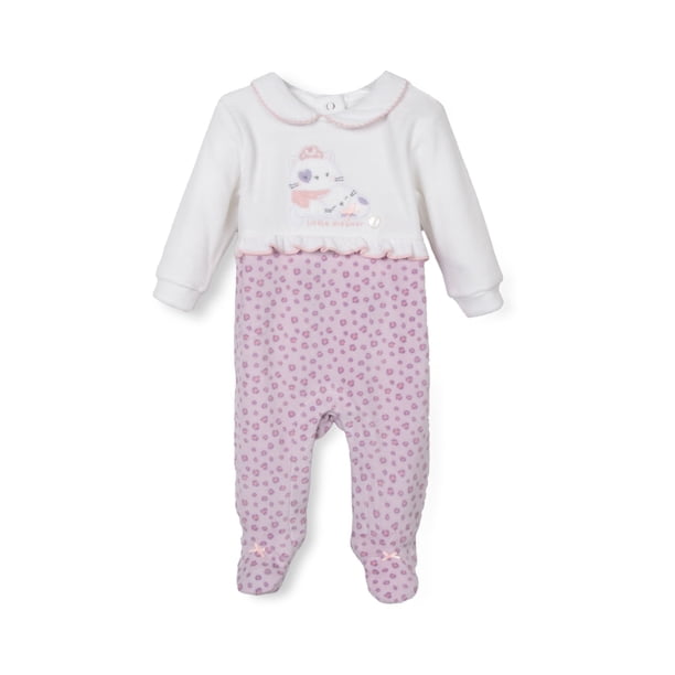 Osito Plush Recién Nacido Niña Bordado Estampado Lila Pillin