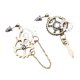 thumbnail image 2 of Pendientes Steampunk Asimétricos Cuelga Ear Studs Charms Wedding Club Tipo 1, 2 of 5