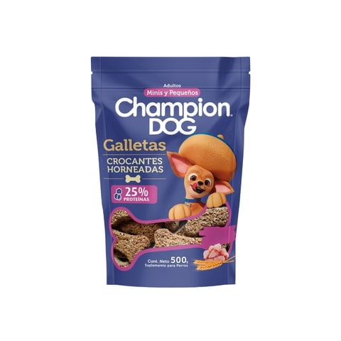 Galletas Champion Dog Adulto Razas Pequeñas 500 Grs.