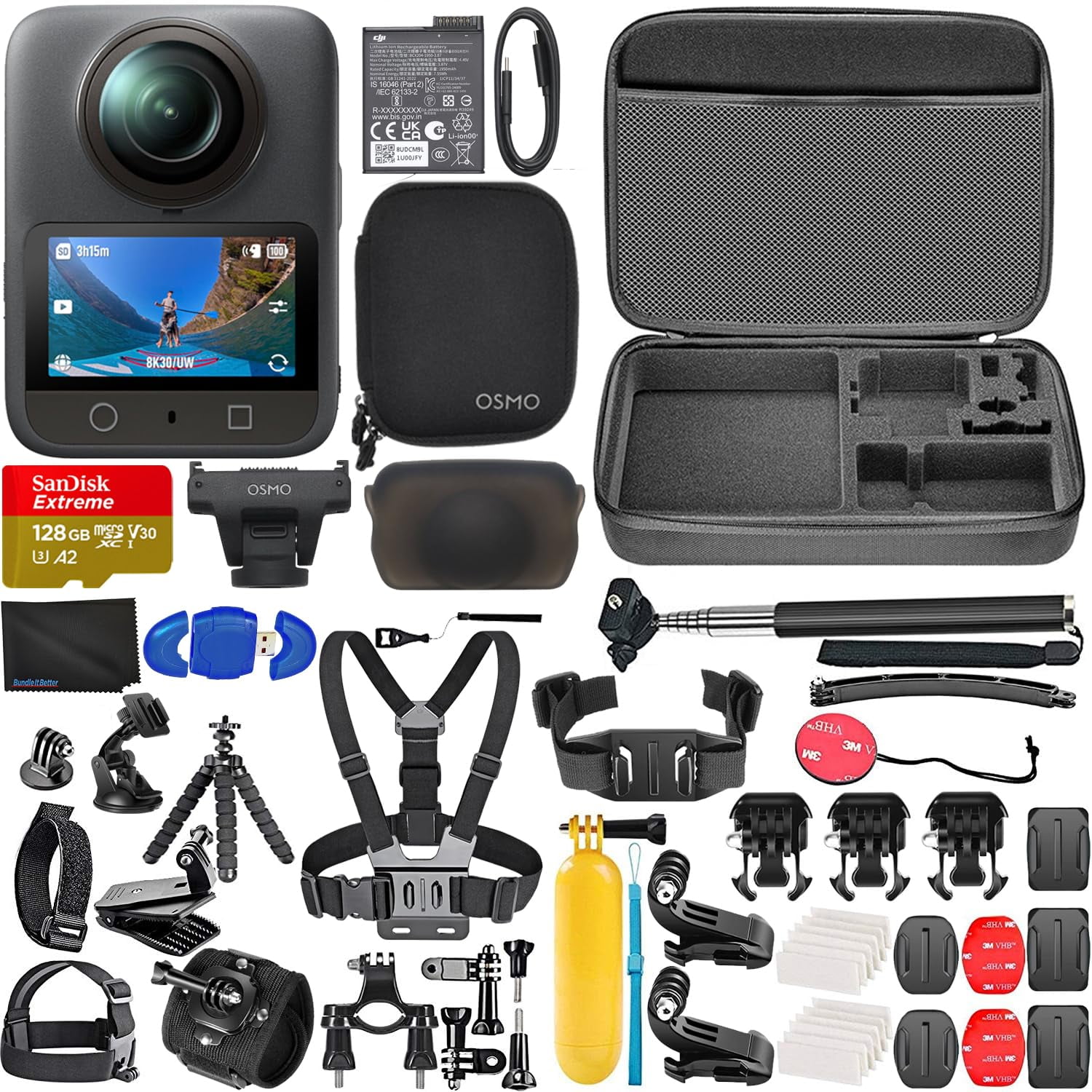 Cámara 360 Dji Osmo 360 Standard Combo Con Vídeo 8k De 128 Gb
