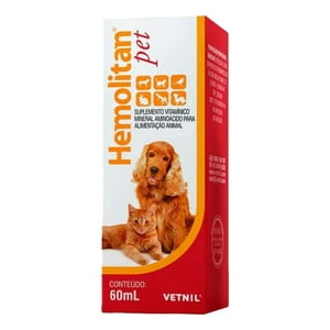 Gabrica - Hemolitan Pet 60Ml Suplemento Perro Gato Aves.