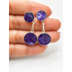 thumbnail image 3 of Aros Amatista Circular Plata 950 Colgantes Mujer Elegantes Piedra Violeta., 3 of 6
