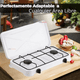 thumbnail image 3 of Cocina Encimera a Gas Licuado 2 Platos+KIT de instalación Cocinilla Blanco, 3 of 6