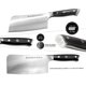 thumbnail image 4 of Cuchillo Hacha Kanka Profesional Acero Alemán Grabado Negro, 4 of 5