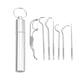 thumbnail image 5 of de palillos material acero inoxidable 304, de limpieza bucal portátil, limpiador de para viajes, camping, picnic con soporte , de 7 piezas. Juego de 7 piezas., 5 of 5