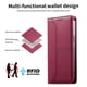 thumbnail image 5 of Funda tipo cartera con bloqueo RFID para Samsung Galaxy A57 cubierta magnética de cuero con tapa y soporte Rojo, 5 of 6