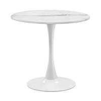Pandalino - Mesa Redonda Tulip | Vinilo Cuarzo Blanco Blanco 80 Cm