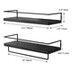 thumbnail image 4 of Juego De 2 Repisas Belug  Estantes Flotantes De Pared Con Toallero negro, 4 of 5