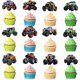 thumbnail image 1 of Pretyps 48 toppers para cupcakes de monster truck para fiesta y decoración, 1 of 8