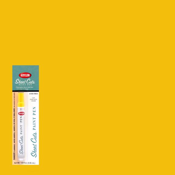 Bolígrafo Krylon Short Cuts, amarillo sol, 10 ml (paquete de 6)