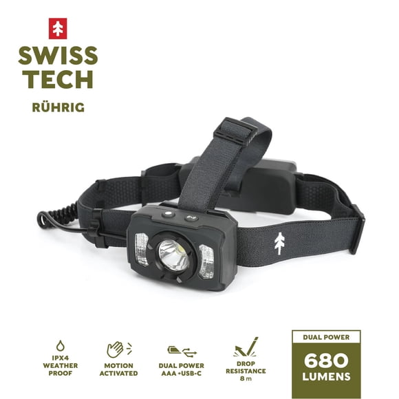 Linterna Frontal Swiss Tech 31620 Recargable 700 lm IP54