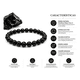 thumbnail image 2 of Pulsera elástica obsidiana 8mm unisex protección Negra #2, 2 of 3