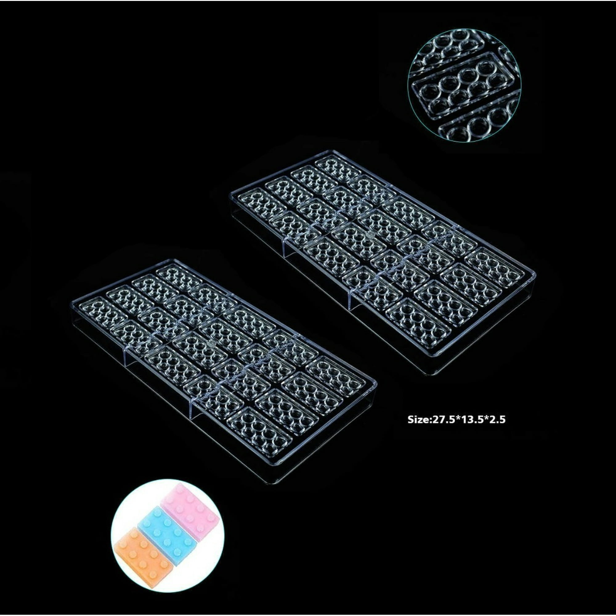 Genérico - Pack 2 Molde Para Chocolate Molde De Chocolate Molde De Lego