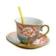 thumbnail image 2 of Juego De Taza Y Platillo De Té De Cerámica Esmaltado 7oz Para Bebidas De Café Restaurante Latte Rose, 2 of 3