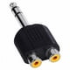 thumbnail image 4 of Adaptador Jack 6.5 Audio Plug 6.3 mm Macho 2 Rca Hembra Conector negro, 4 of 6