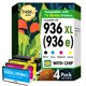thumbnail image 1 of Paquete combinado de cartuchos de tinta Cool Toner 936XL 936 para impresoras HP, 1 of 6