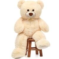 Oso De Peluche Morismos Giant, 90 Cm, Color Beige Y Crema