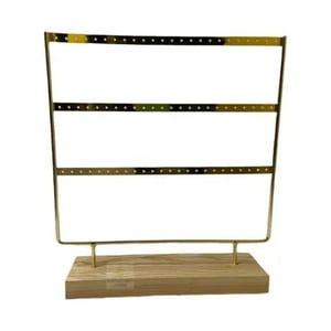 Importclick - Joyero Exhibidor 36 Pares Aros Madera Y Metal