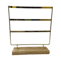 Importclick - Joyero Exhibidor 36 Pares Aros Madera Y Metal