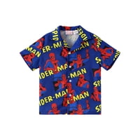 Camisa Hawaiana Disney Marvel Spiderman Para Niños De 3 A 4 Años