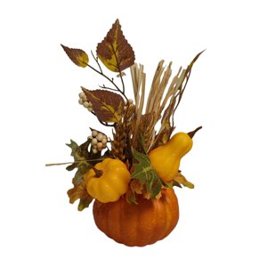 Magideal - Accesorios Artificiales De Decoración De Calabaza De Halloween, Accesorios De Fotografía De Otoño, Arreglos Florales Artificiales, Centros De Mesa De Naranja