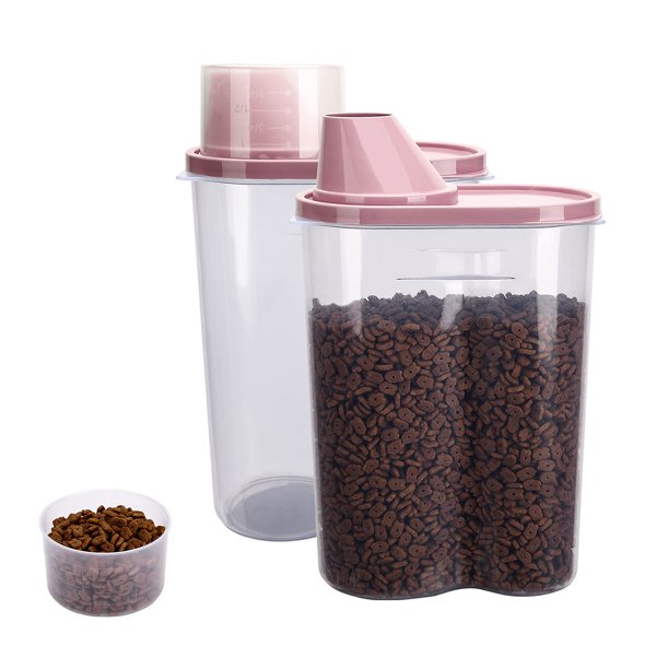 Contenedor para almacenar alimento de mascotas GreenJoy, 2 piezas, 2.5 L, libre de BPA
