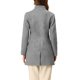 thumbnail image 3 of INSPIRE CHIC Abrigo de Mujer de Largo Medio con Cuello Mao, Abotonado, Abrigo de Invierno con Bolsillos Inclinados y Forro Completo Gris M, 3 of 6