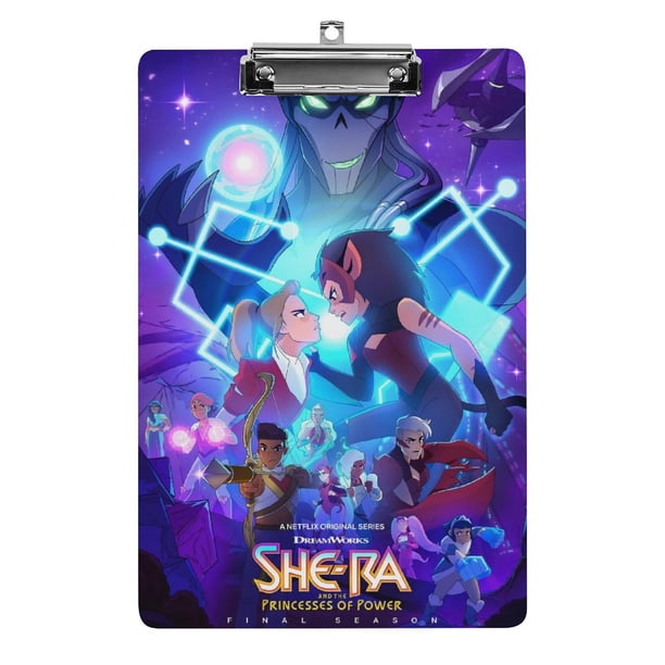She-Ra: La Princesa del Poder Portapapeles de acrílico A4, tamaño carta estándar, carpeta con clip 31.8x 21.5CM para estudiantes, profesores y oficina