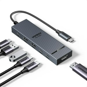 Hub Usb-C Ugreen Revodok Pro 6 En 1, 10 Gbps, Hdmi 4K, 60 Hz, 100 W